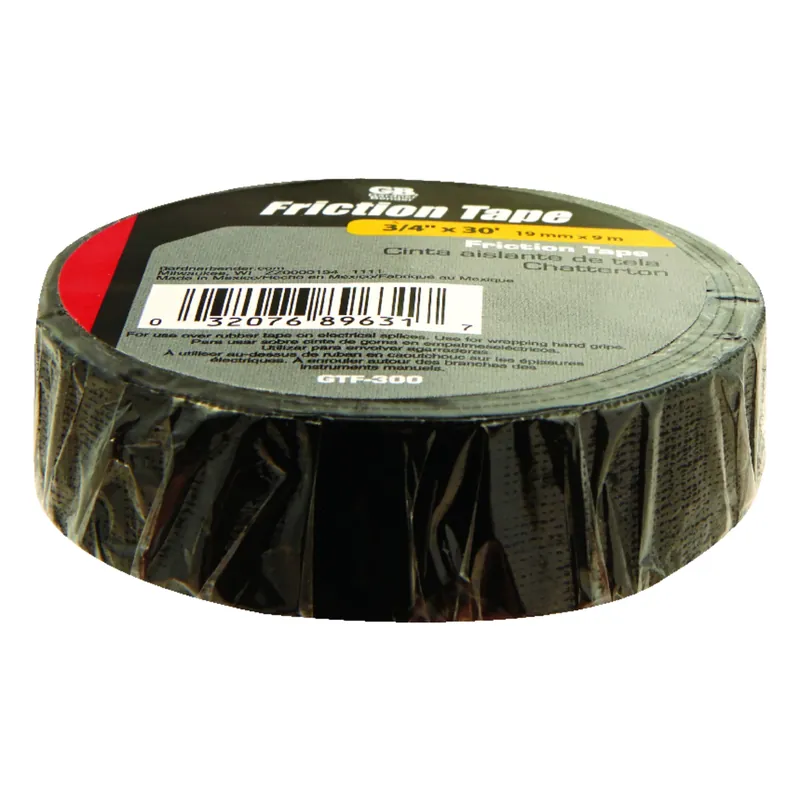 3/4 In. X 30 Ft. 15 Mil Black Friction Tape - Matte Finish