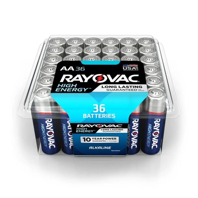 Rayovac High Energy AA Alkaline Batteries 36 Pk Clamshell