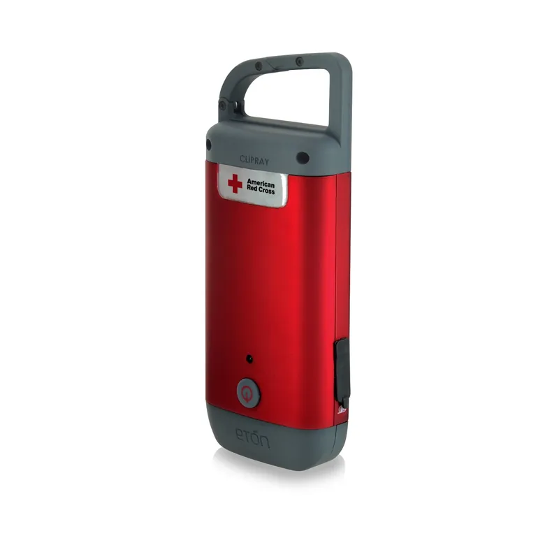 American Red Cross Clip-On Flashlight & Charger, Crank For Power