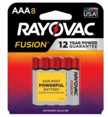 Rayovac Fusion AAA Alkaline Batteries 8 Pk Carded