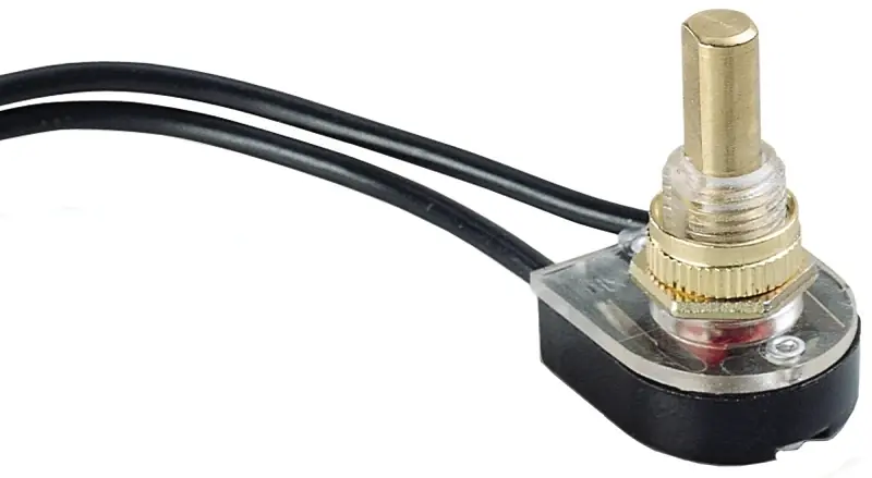 Gardner Bender 6 Amps Single Pole Push Button Switch Brass 1 Pk