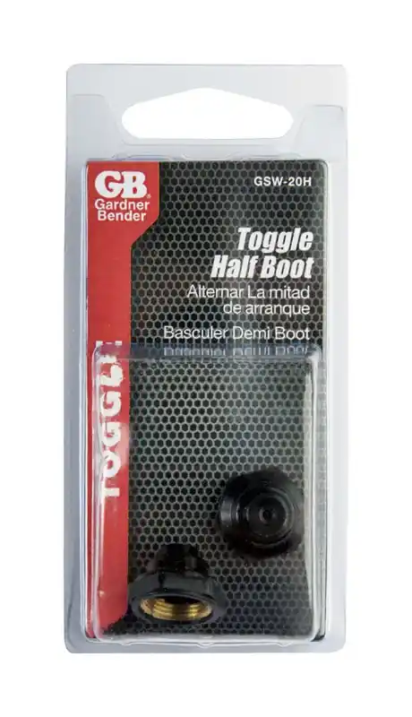 Gardner Bender Half-Boot Toggle Switch Black 2 Pk