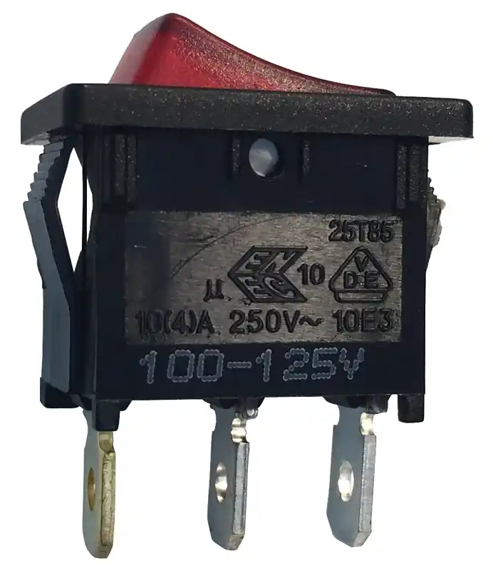 Gardner Bender 10 Amps Rocker Switch Black/Red 1 Pk
