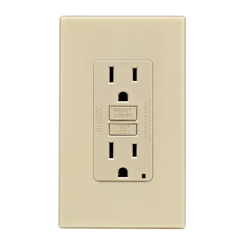 Leviton SmartlockPro 15 Amps 125 V Duplex Ivory GFCI Outlet 5-15R 1 Pk