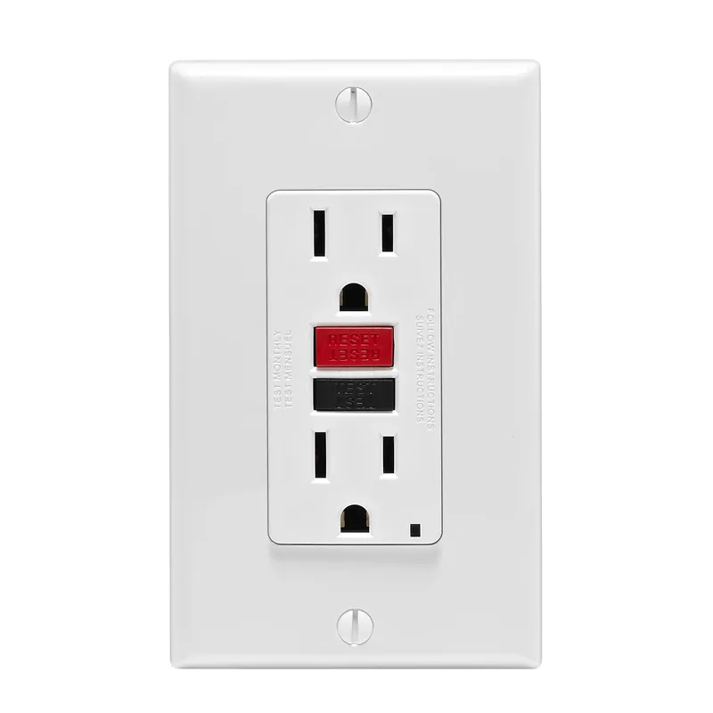 Leviton SmartlockPro 15 Amps 125 V Duplex White GFCI Outlet 5-15R 1 Pk