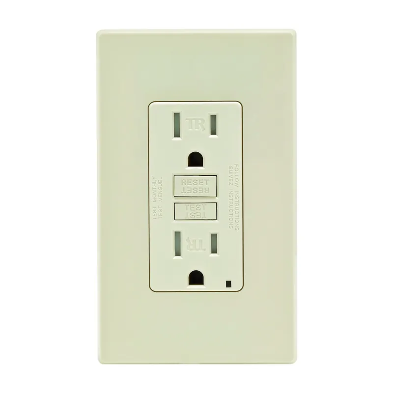 Leviton 15 Amps 125 V Light Almond Outlet/Wallplate 5-15R 1 Pk