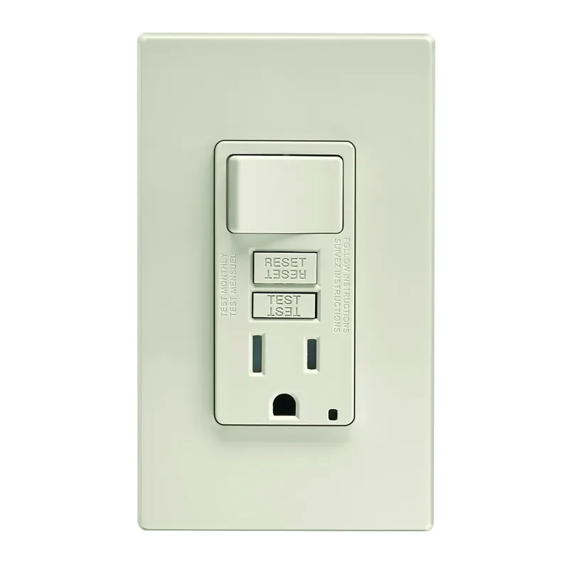 Leviton SmartlockPro 15 Amps 125 V Light Almond Outlet/Wallplate 5-15R 1 Pk