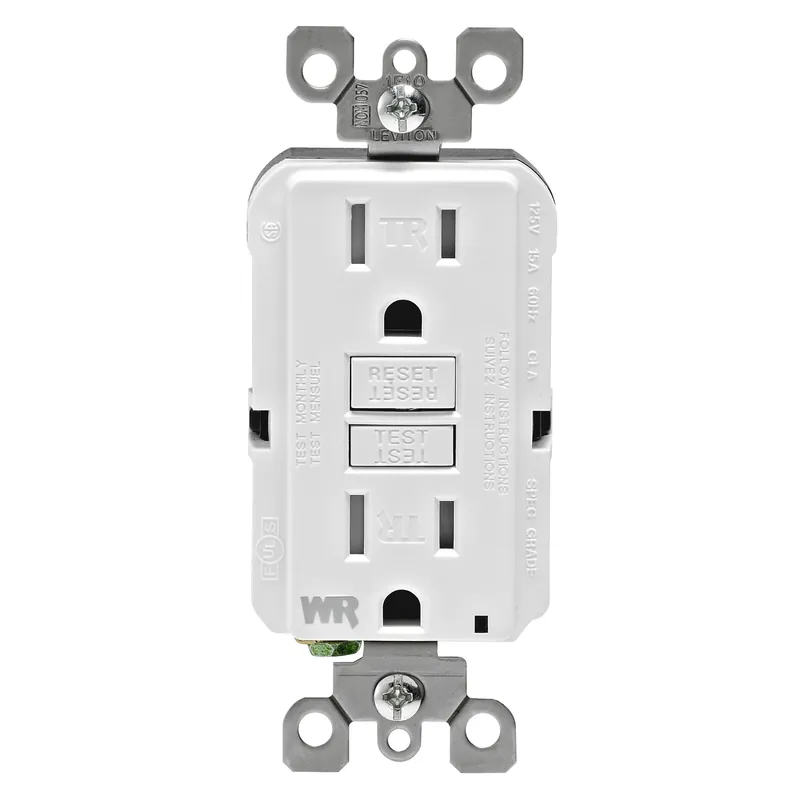 Leviton SmartlockPro 15 Amps 125 V Duplex White GFCI Outlet 5-15R 1 Pk