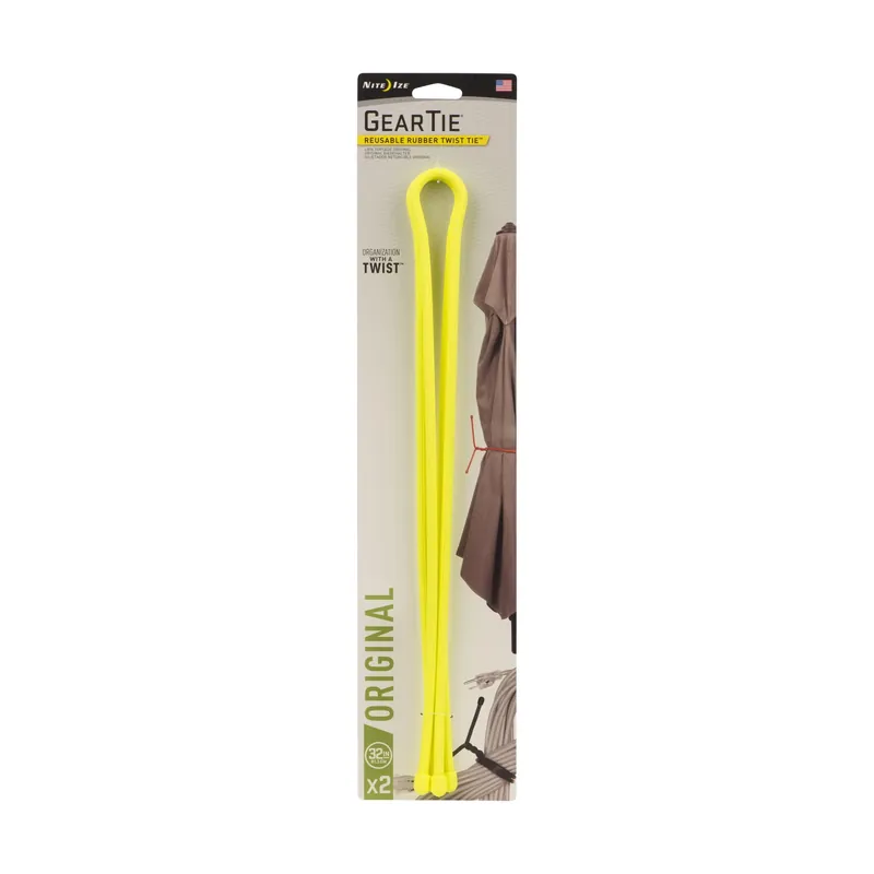 Nite Ize Gear Tie 32 In. L Yellow Twist Ties 2 Pk