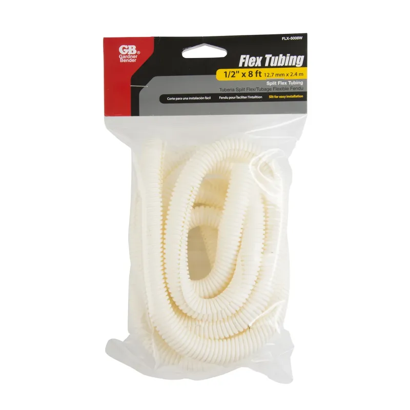 8 Ft. L White Polyethylene Flex Tube, 1/2 In. Diameter