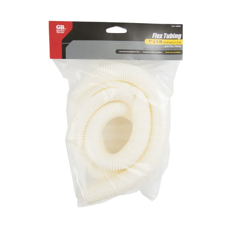 60 In. L White Polyethylene Flex Tube, 1 In. Diameter