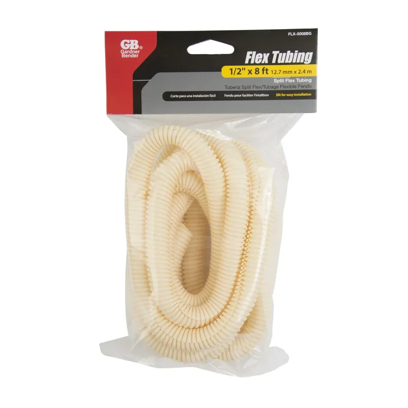 96 In. L Beige Polyethylene Flex Tube, 1/2 In. Diameter