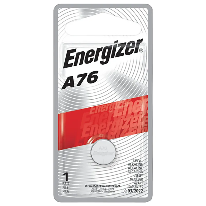 Energizer Alkaline A76 1.5 V 150 MAh Button Cell Battery 1 Pk