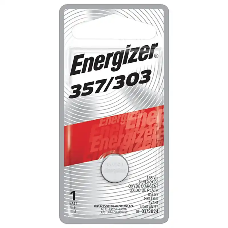 Energizer Silver Oxide 303/357 1.55 V 0.15 MAh Electronic/Watch Battery 1 Pk
