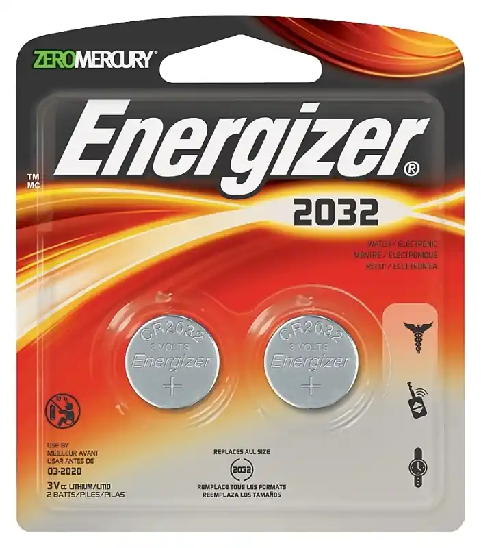 Energizer Lithium 2032 3 V Electronic/Watch Battery 2 Pk