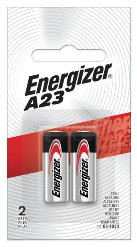 Energizer Alkaline A23 12 V 0.05 MAh Electronics Battery 2 Pk