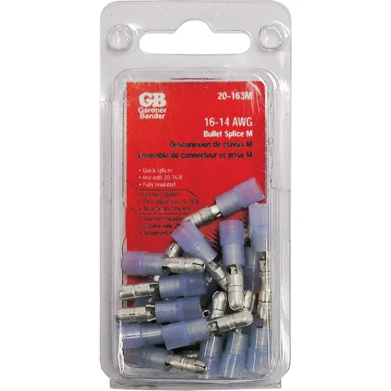 Gardner Bender 16-14 Ga. Insulated Wire Terminal Bullet Blue 20 Pk