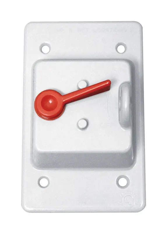 Rectangle Plastic 1 Gang Toggle Switch Cover For Wet Locations
