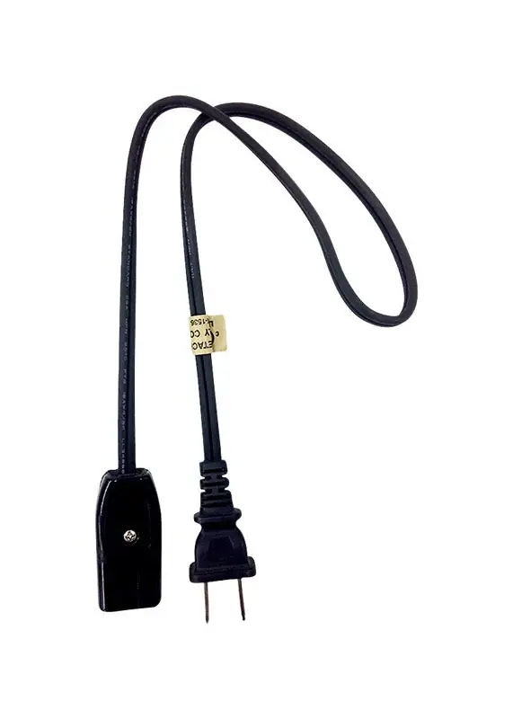 Hpn 18/2 125 Volt 2 Feet Long Appliance Cord - Ul Listed, Polarized Plug