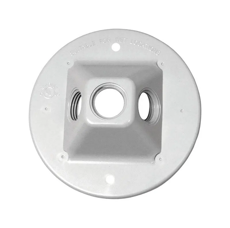 Round Plastic Lampholder Cover, 4.5 In Height, 4.77 In Width, White