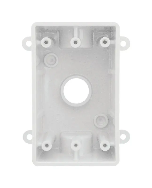 16.3 Cu In Rectangle Plastic 1 Gang Weatherproof Box White