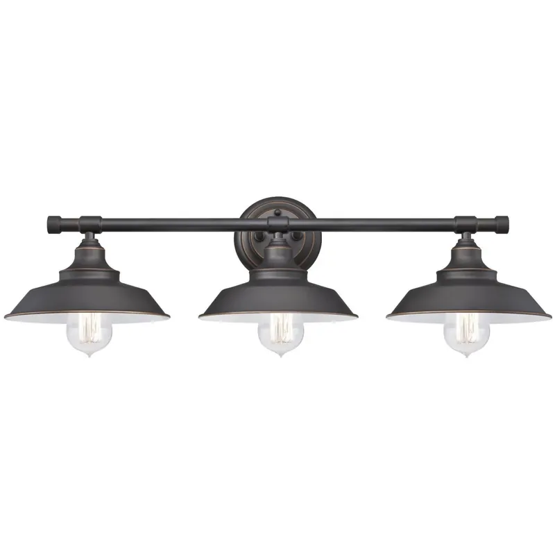 3-Light Wall Fixture, Bronze Finish