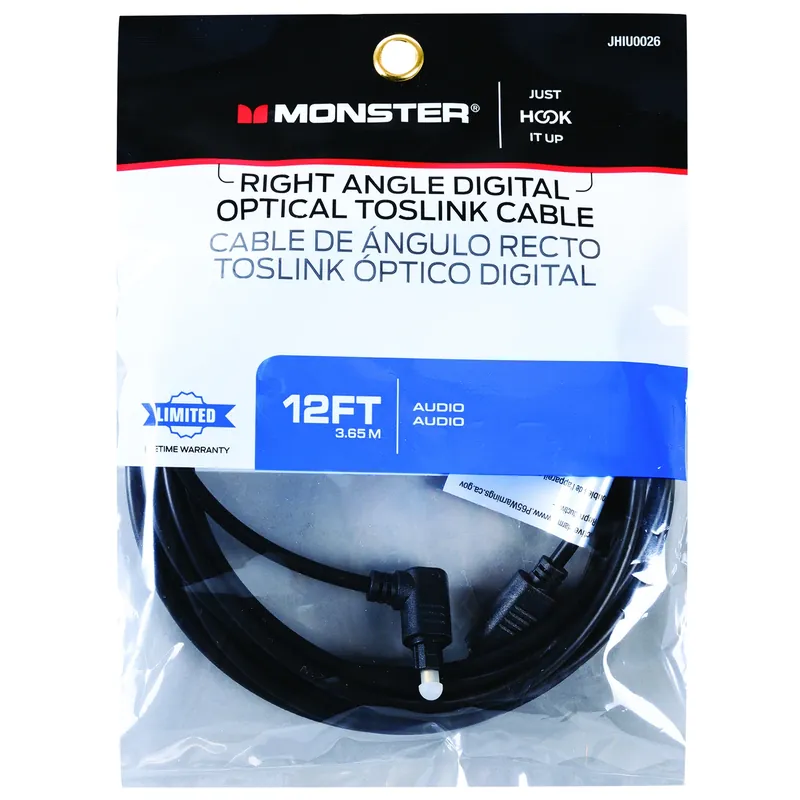 Just Hook It Up 12 Ft. Digital Optical Toslink Cable - Model Jhiu0026