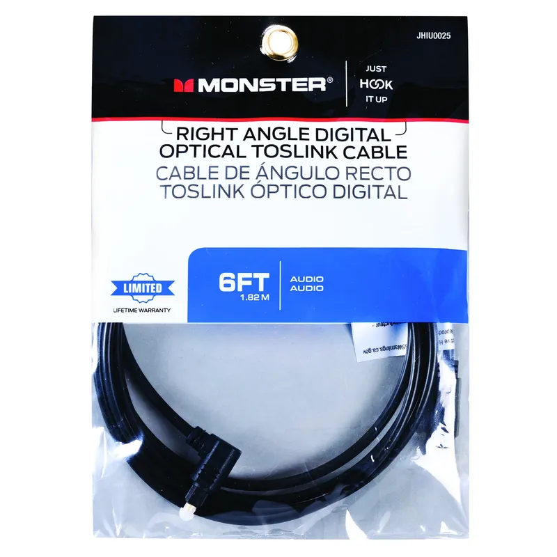 Just Hook It Up 6 Ft. Digital Optical Toslink Cable - Model Jhiu0025