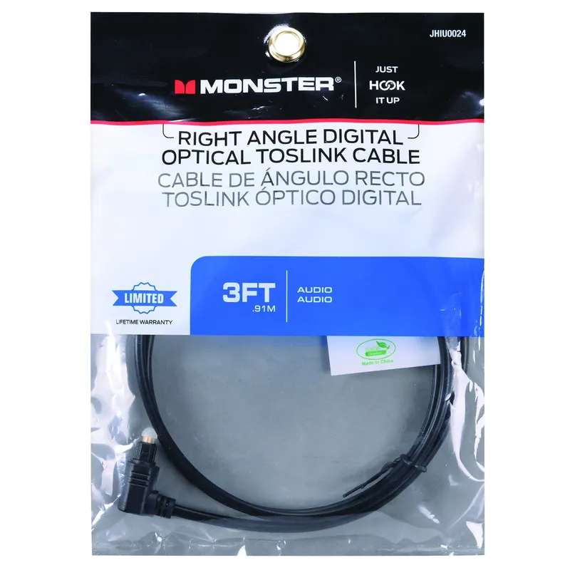 Just Hook It Up 3 Ft. Digital Optical Toslink Cable - Model Jhiu0024