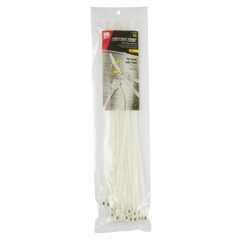 Gardner Bender 14 In. L Clear Self-Cutting Cable Tie 50 Pk