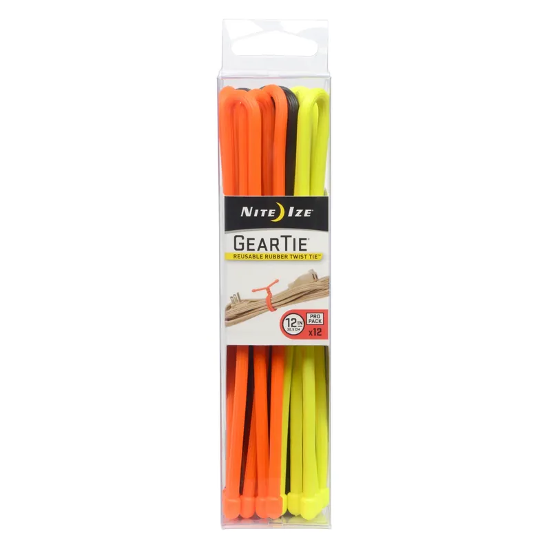 Nite Ize Gear Tie 12 In. L Assorted Twist Ties 12 Pk
