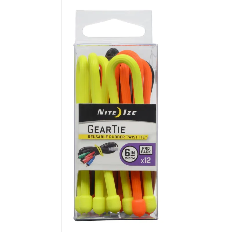Nite Ize Gear Tie 6 In. L Assorted Twist Ties 12 Pk