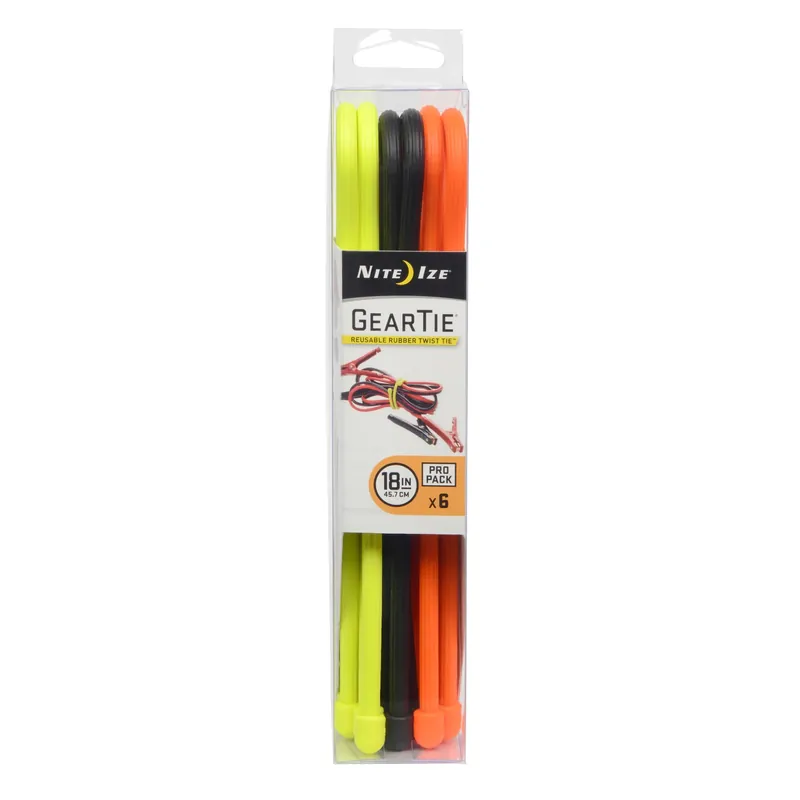Nite Ize Gear Tie 18 In. L Assorted Twist Ties 6 Pk