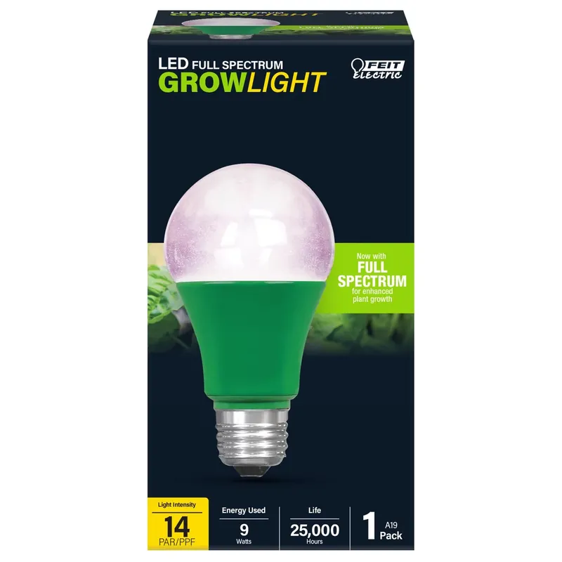 Feit A19 E26 (Medium) LED Grow Light White 60 Watt Equivalence 1 Pk
