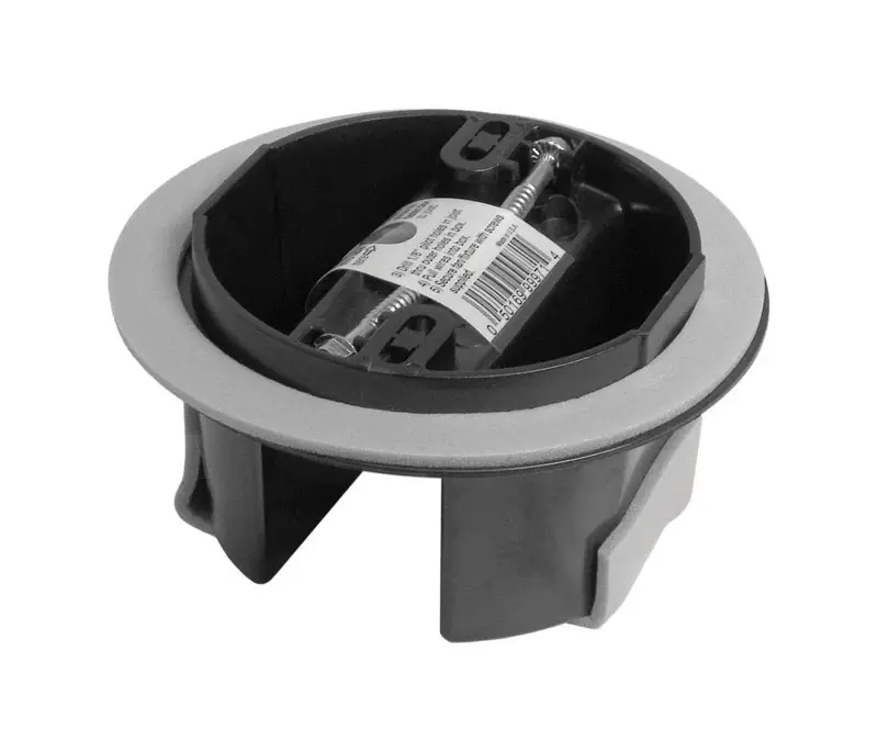 Round Pvc 1 Gang Junction Box Gray 2-3/4 In. For Ceiling Fans