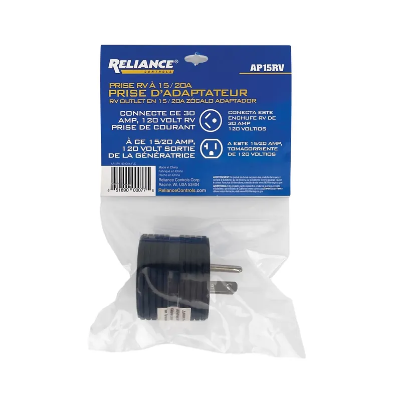 Commercial And Residential Plastic Angle Blade Adapter 5-15r 14 Awg 3 Wire