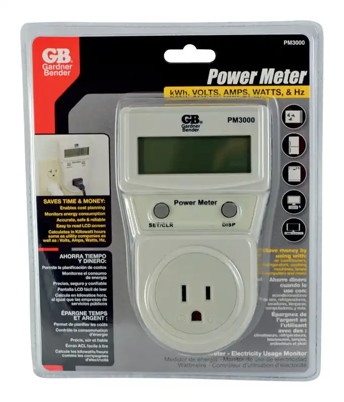 Pm3000 Power Meter For Kw-h, Volts, Amps, Watts, And Hz Monitoring