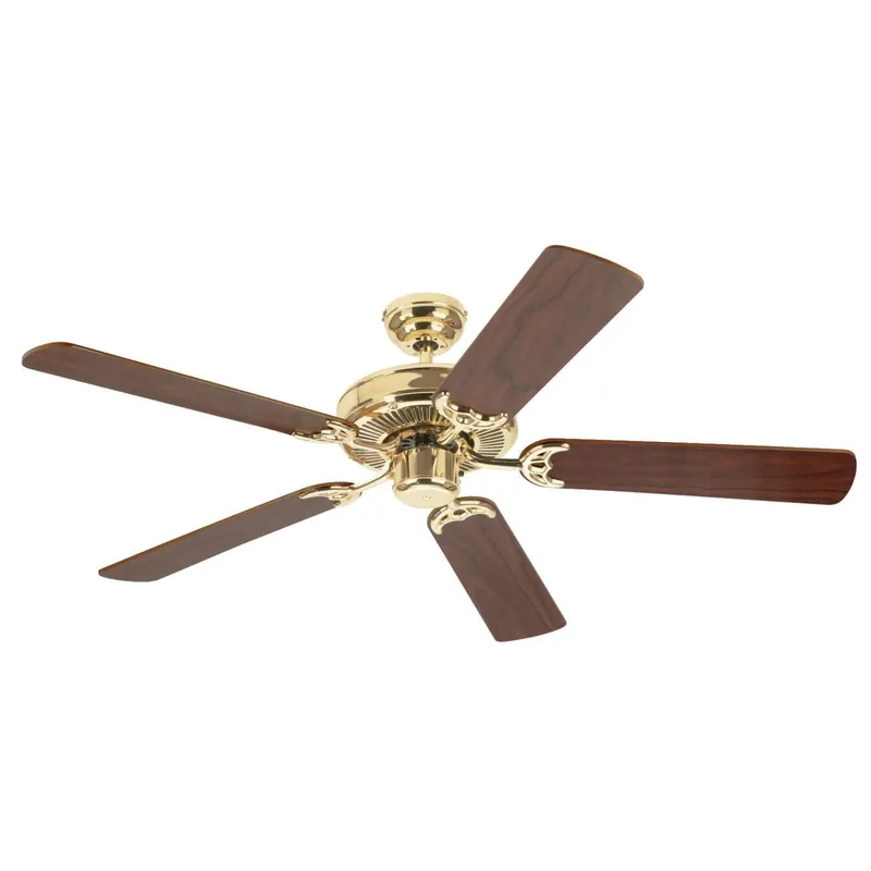 Contractor‘s Choice 52 In. Polished Brass Indoor Ceiling Fan Model 78021