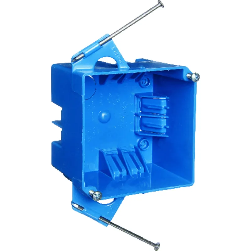 New Work Electrical Box With Captive Nails, 4 In. Square