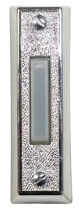 Wired Doorbell Push Button, LED Light, Silver