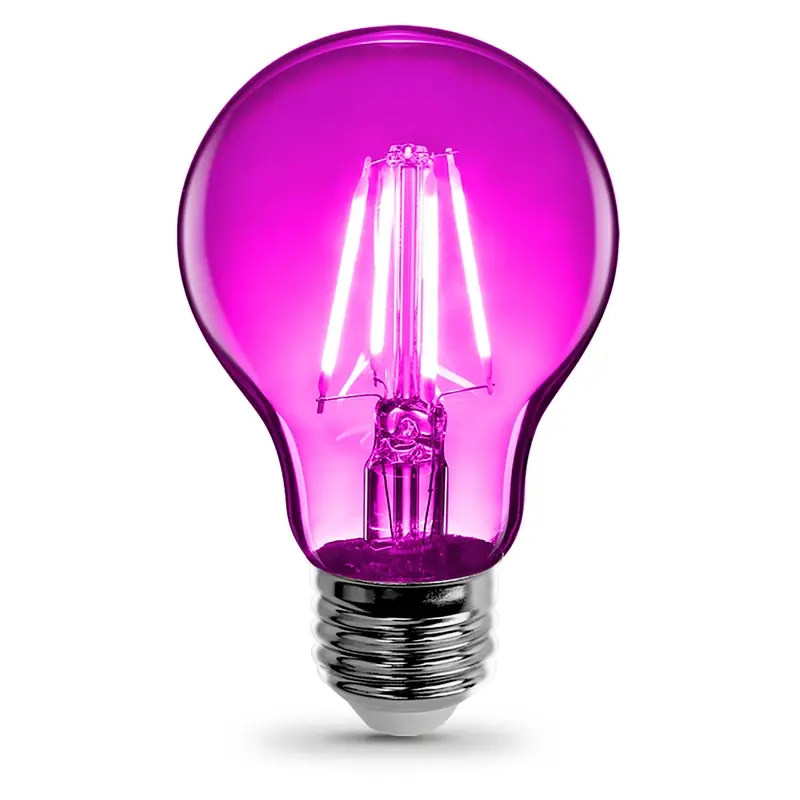 Feit A19 E26 (Medium) Filament LED Bulb Pink 30 Watt Equivalence 1 Pk
