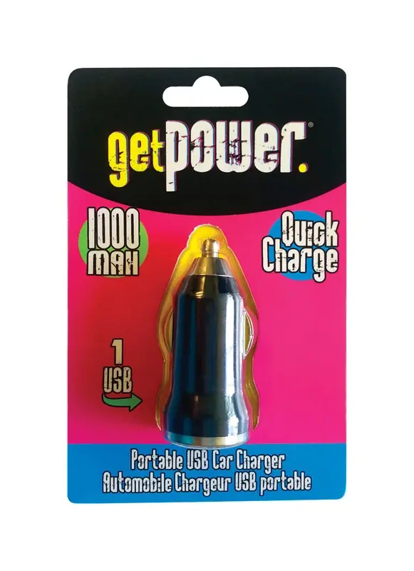 GetPower DC Single USB Car Charger 1 Pk