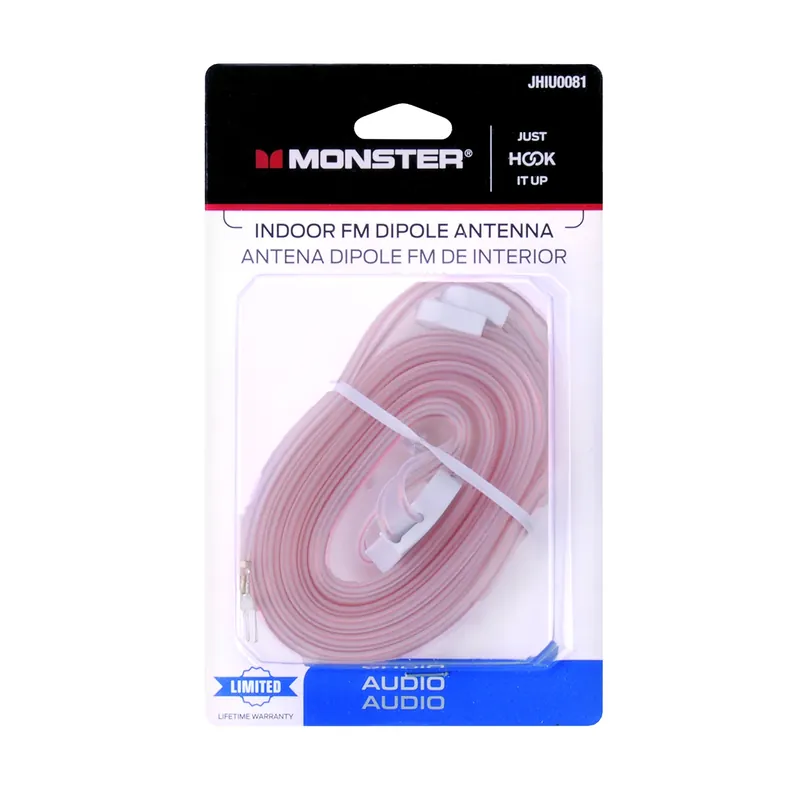 Monster Just Hook It Up FM Dipole Antenna 1 Pk