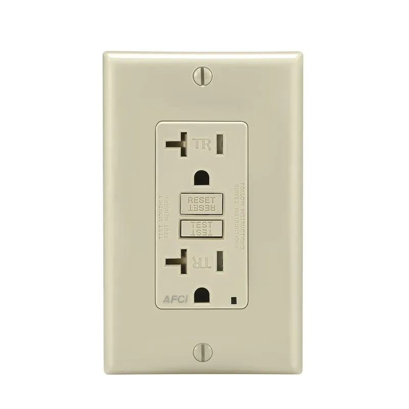 Leviton 20 Amps 125 V Duplex Light Almond AFCI Outlet 5-20R 1 Pk