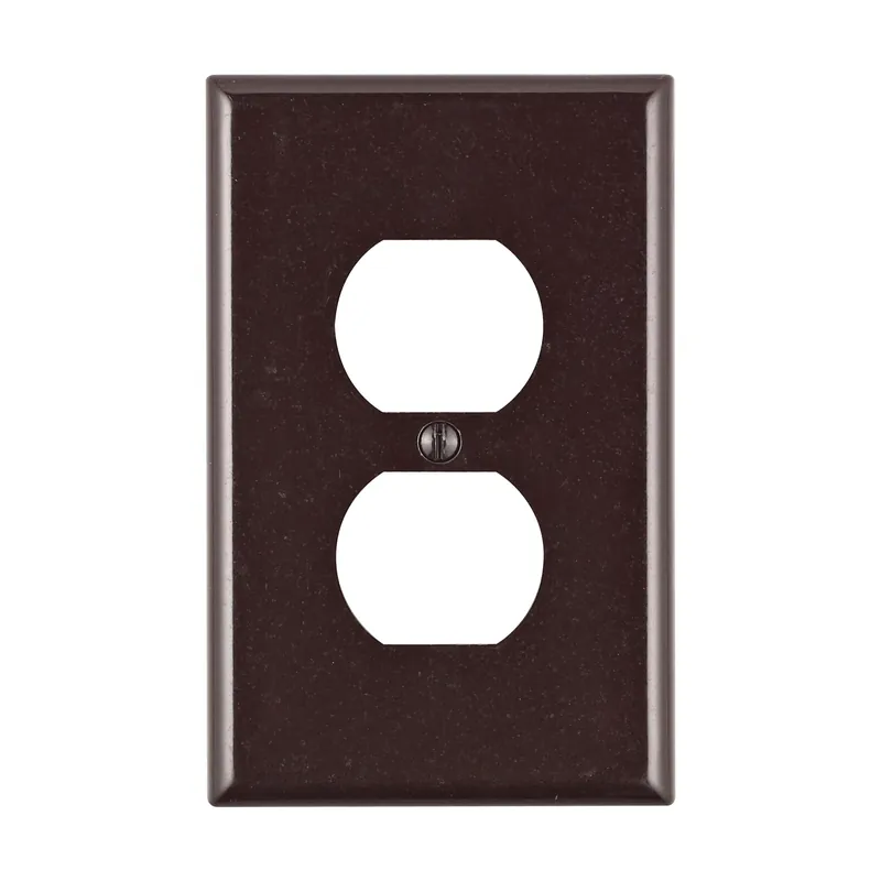 Leviton Brown 1 Gang Plastic Duplex Wall Plate 1 Pk