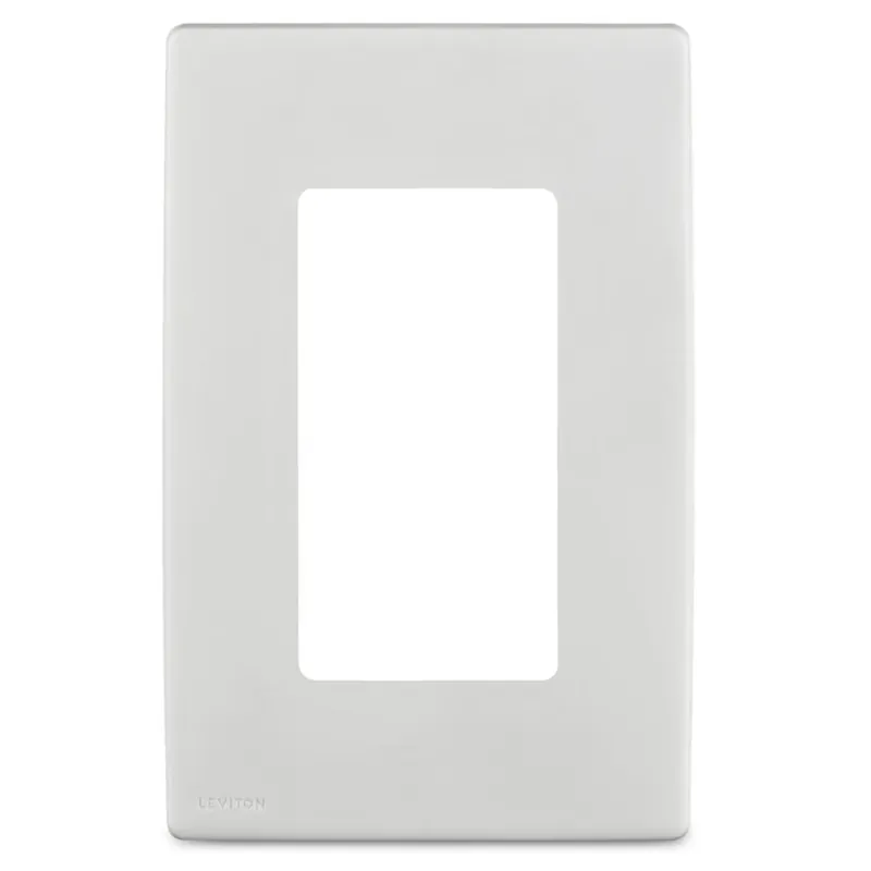 Leviton White 1 Gang Plastic Decorator Screwless Wall Plate 1 Pk