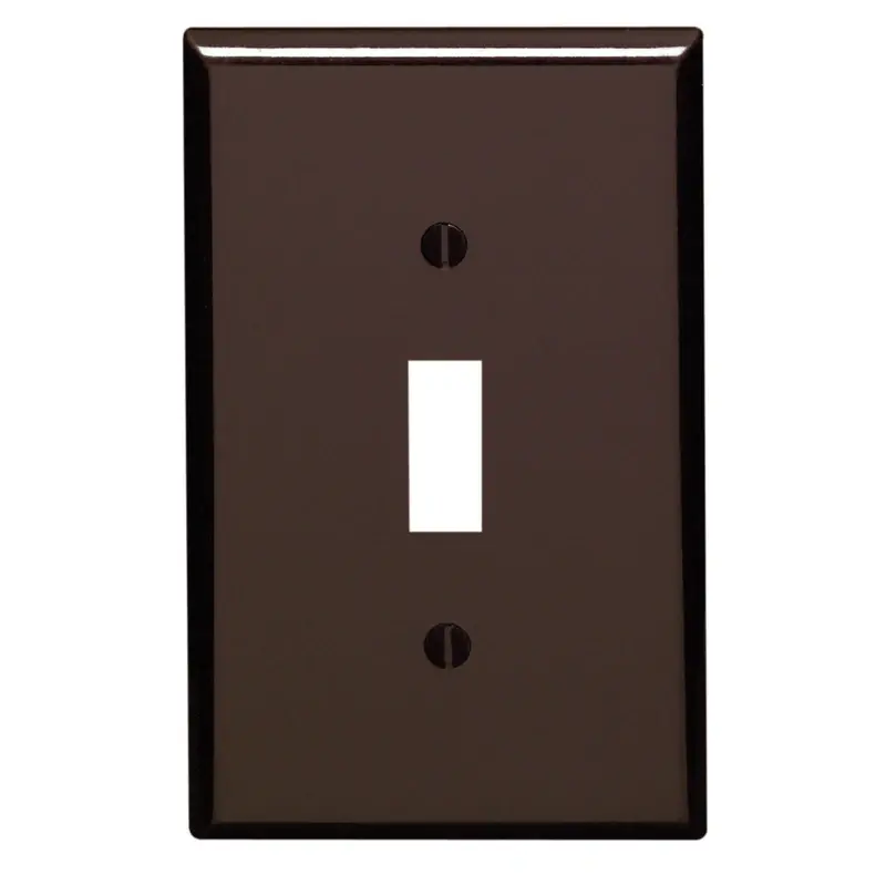 Leviton Brown 1 Gang Plastic Toggle Wall Plate 1 Pk