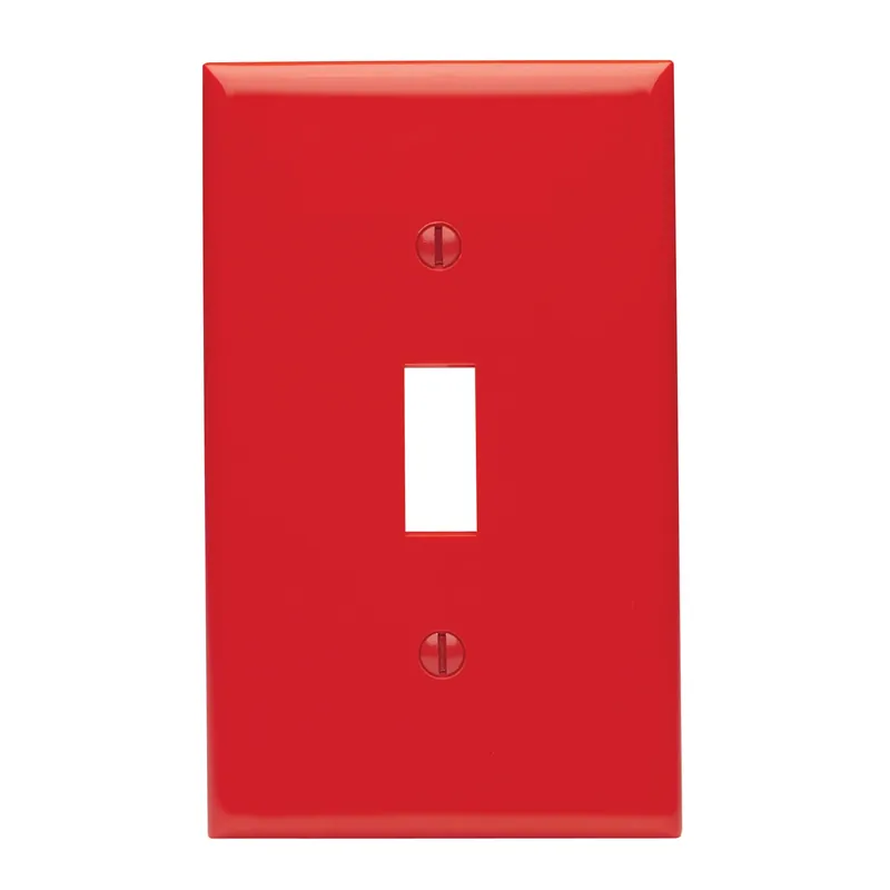 Leviton Red 1 Gang Thermoplastic Nylon Toggle Wall Plate 1 Pk