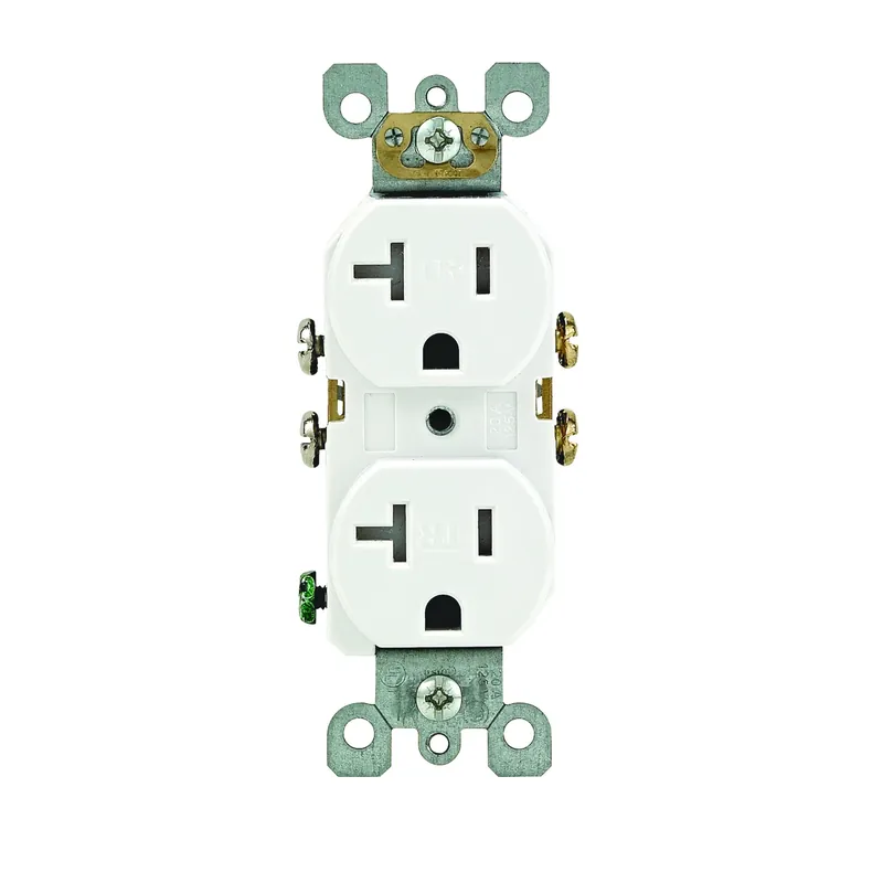 Leviton 20 Amps 125 V Duplex White Outlet 5-20R 1 Pk