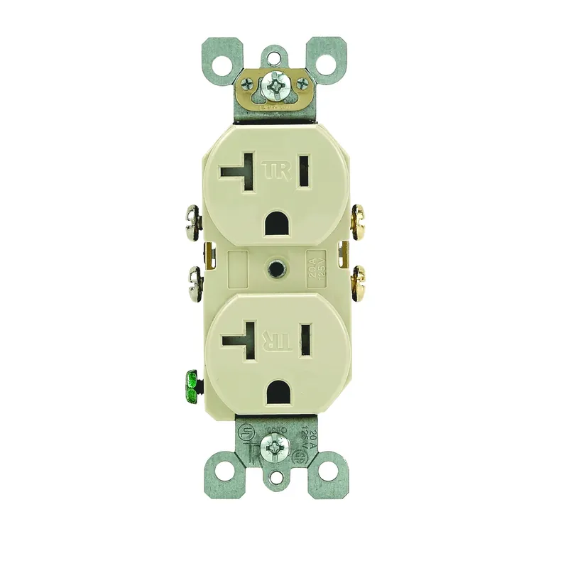 Leviton 20 Amps 125 V Duplex Ivory Tamper Resistant Outlet 5-20R 1 Pk